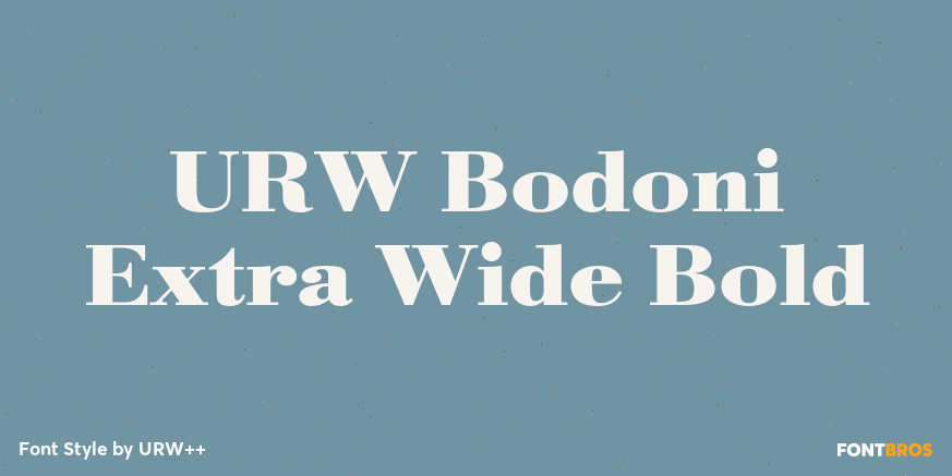 URW Bodoni Extra Wide Bold Font Poster #1