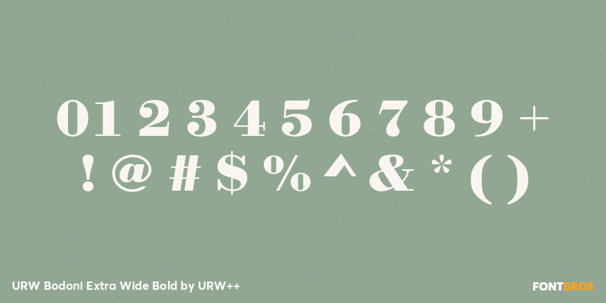 URW Bodoni Extra Wide Bold Font Poster #1
