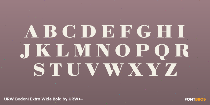 URW Bodoni Extra Wide Bold Font Poster #1