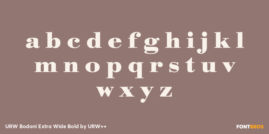 URW Bodoni Extra Wide Bold Font Poster #1