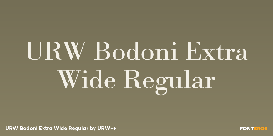 URW Bodoni Extra Wide Regular Poster