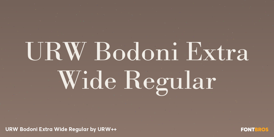 URW Bodoni Extra Wide Regular Poster