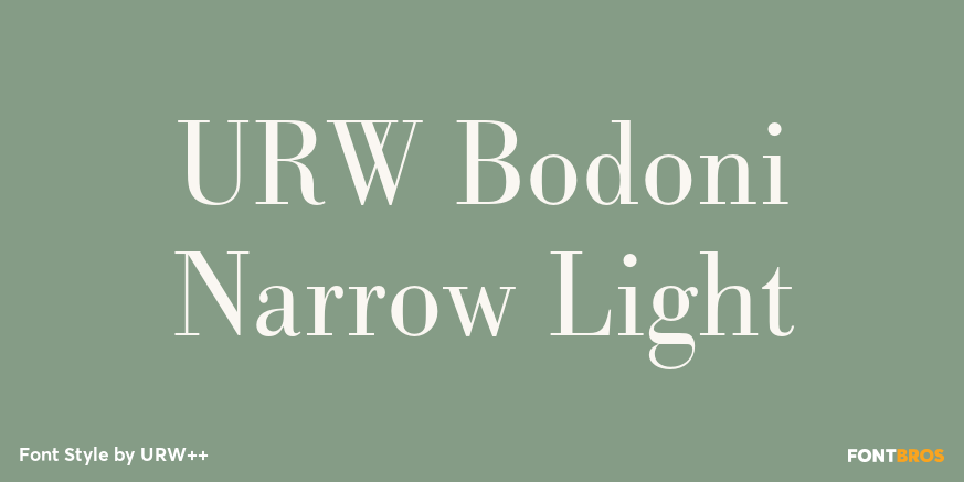 URW Bodoni Narrow Light Font Poster #1