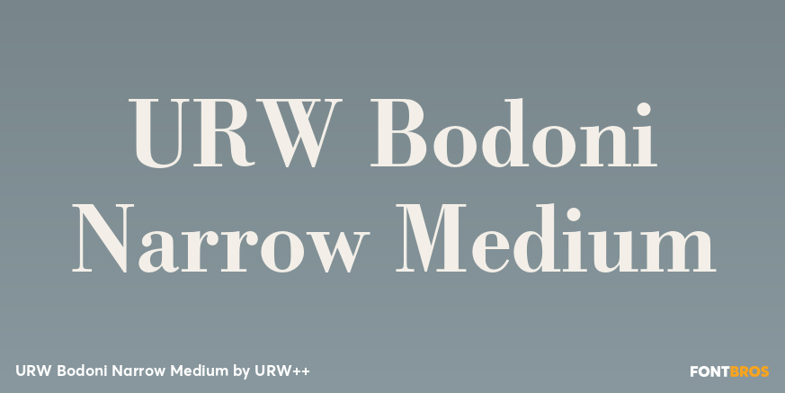 URW Bodoni Narrow Medium Font Poster #1