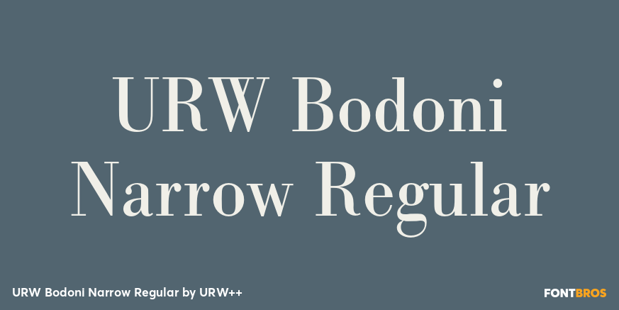 URW Bodoni Narrow Regular Font Poster #1