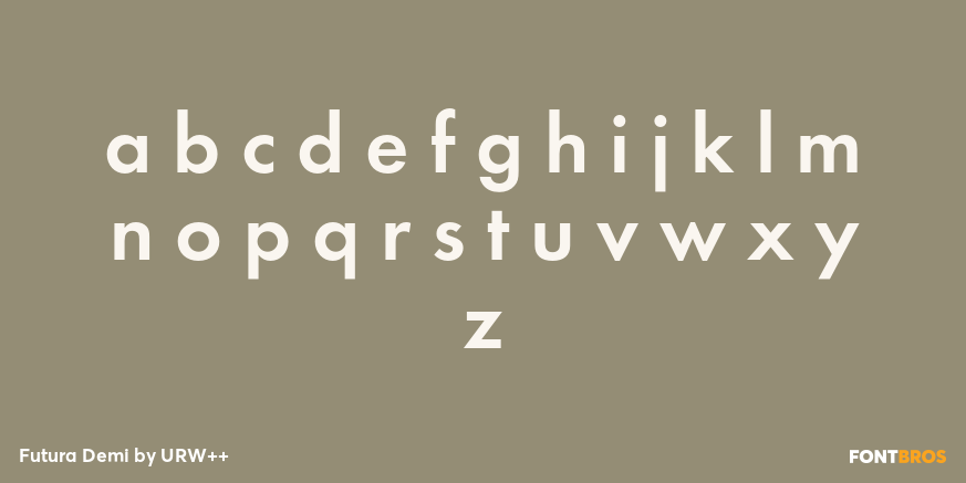 Futura Demi Font Poster #3