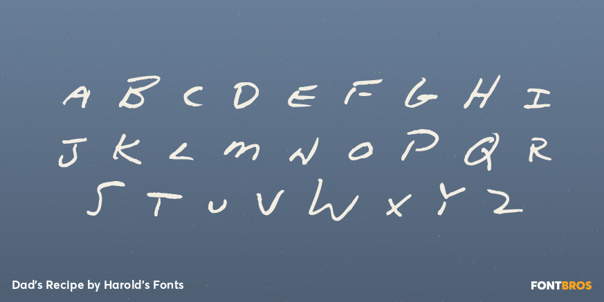 Dad's Recipe Font Poster #2