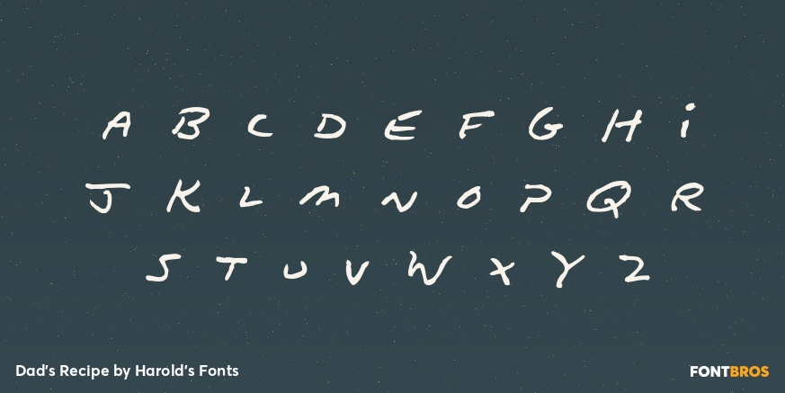 Dad's Recipe Font Poster #3