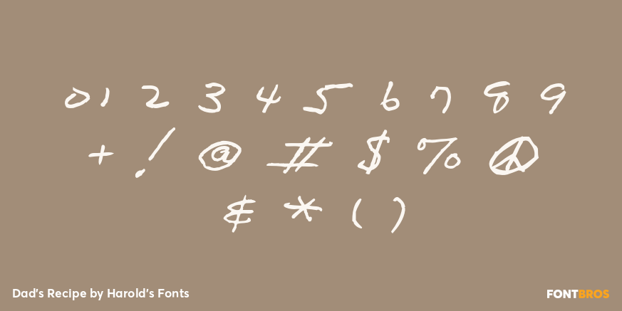 Dad's Recipe Font Poster #4