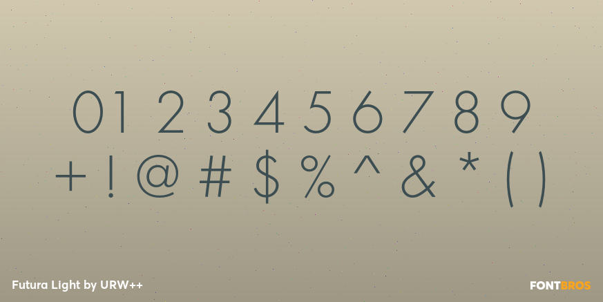 Futura Light Font Poster #1