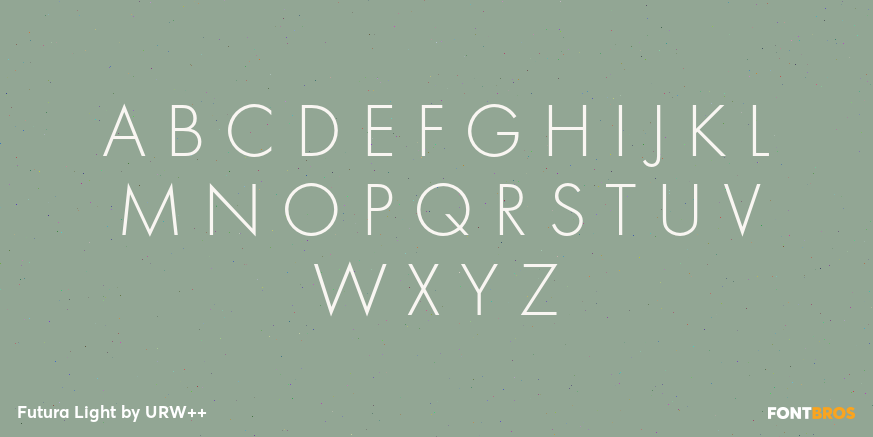 Futura Light Font Poster #2