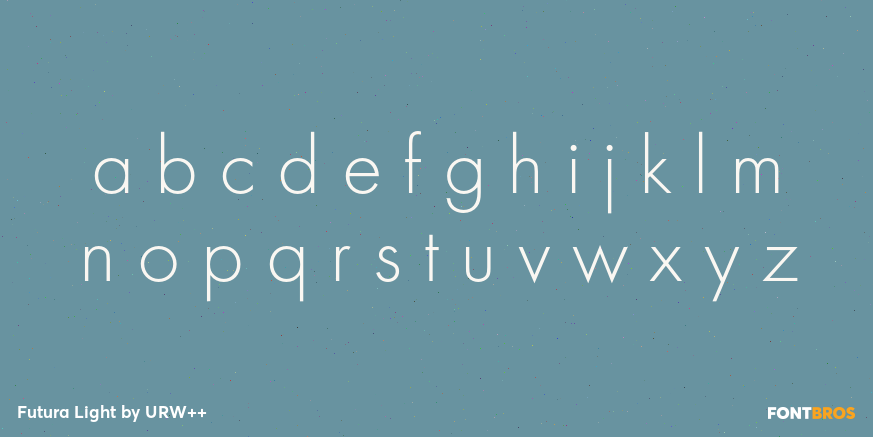 Futura Light Font Poster #3