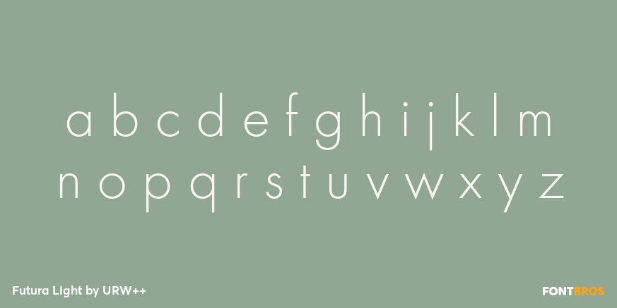 Futura Light Font Poster #1