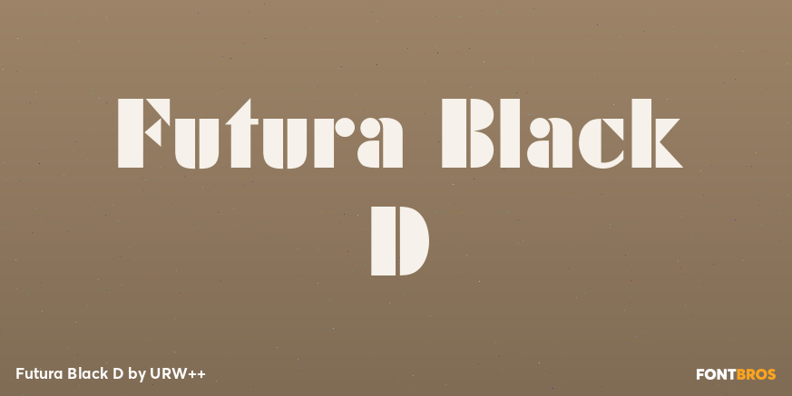 Futura Black D Font Poster #1