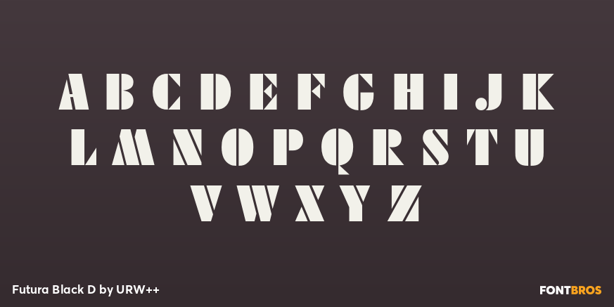 Futura Black D Font Poster #2