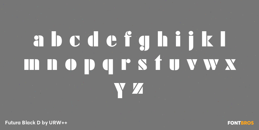 Futura Black D Font Poster #3