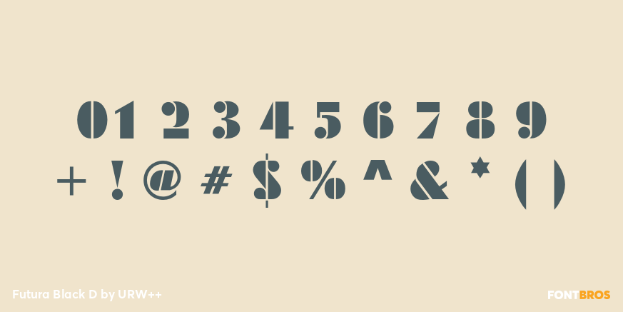 Futura Black D Font Poster #4