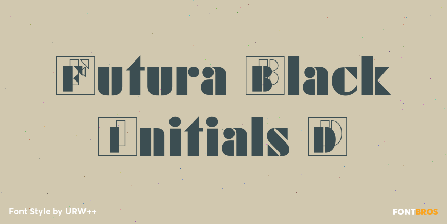 Futura Black Initials D Font Poster #1