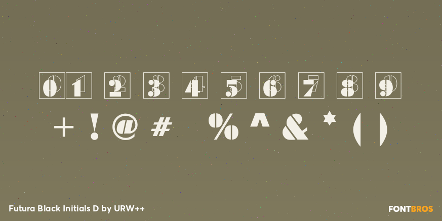 Futura Black Initials D Font Poster #1