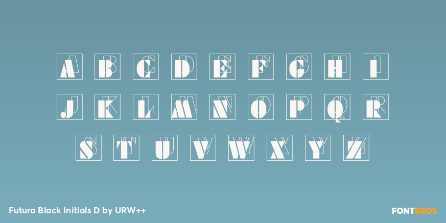 Futura Black Initials D Font Poster #1