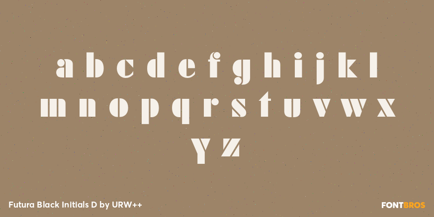 Futura Black Initials D Font Poster #1