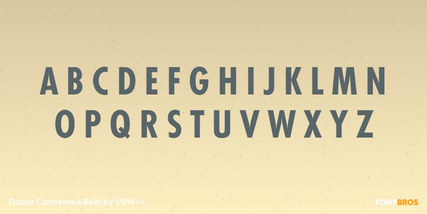 Futura Condensed Bold Font Poster #2