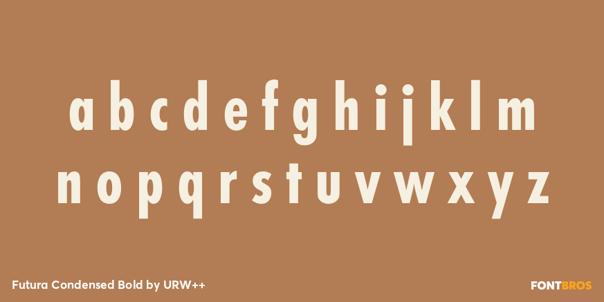 Futura Condensed Bold Font Poster #3