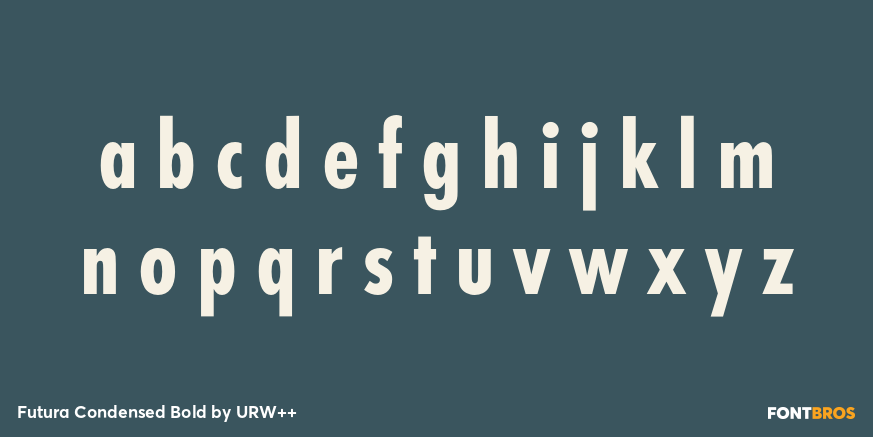 Futura Condensed Bold Font Poster #1