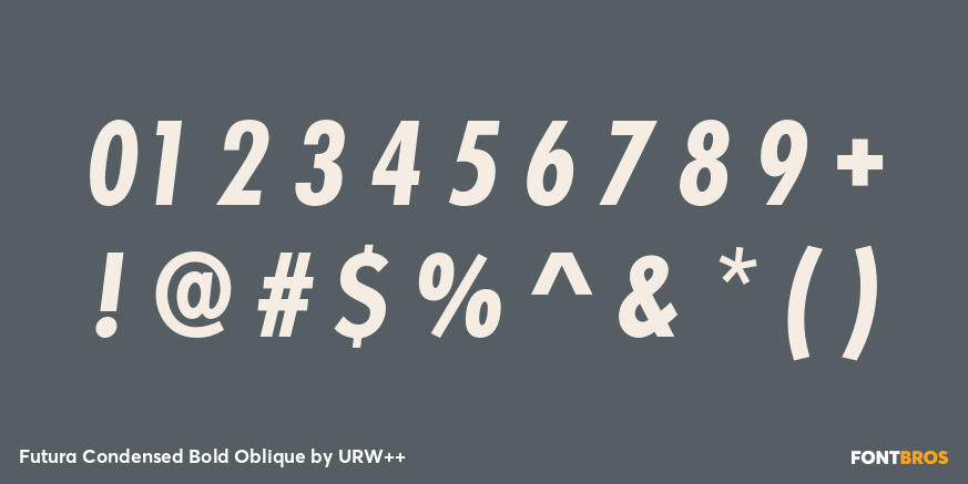 Futura Condensed Bold Oblique Font Poster #4
