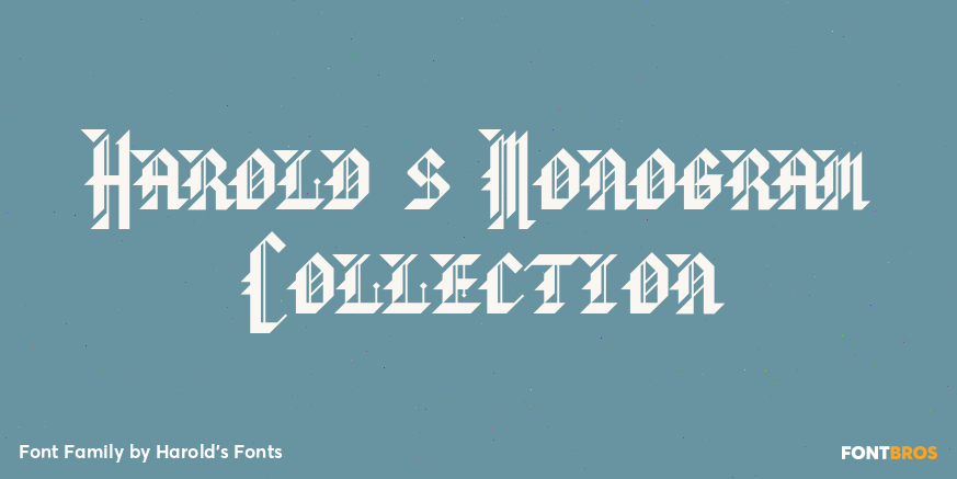 Harold's Monogram Collection Font Poster