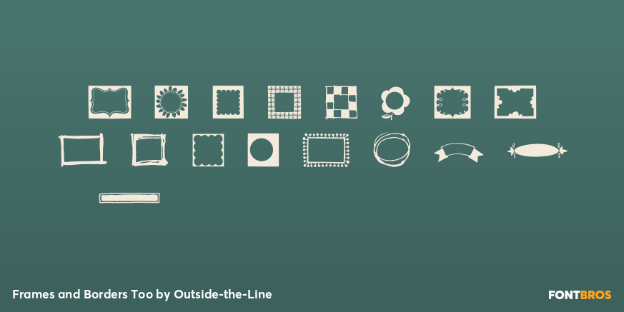Frames and Borders Too Font Poster #2