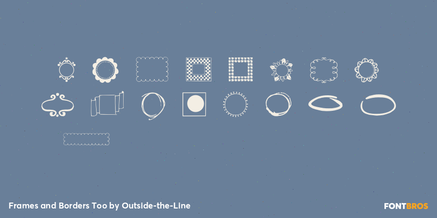 Frames and Borders Too Font Poster #3