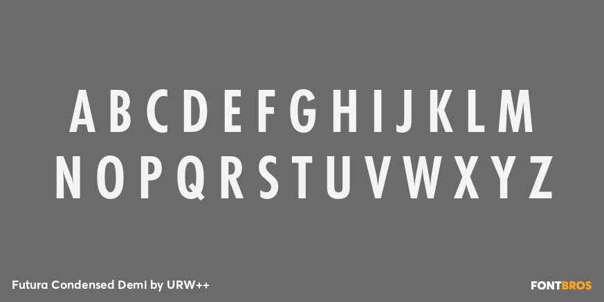 Futura Condensed Demi Font Poster #2