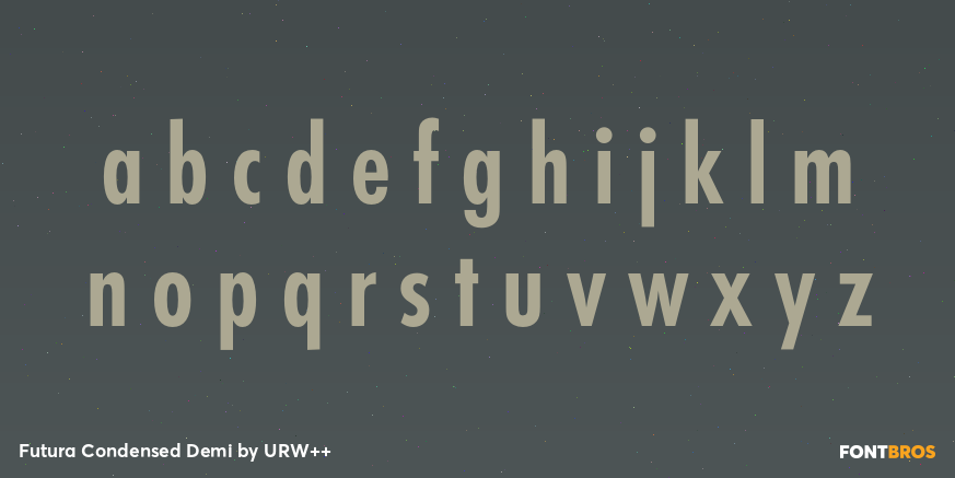 Futura Condensed Demi Font Poster #3