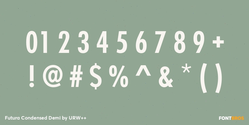 Futura Condensed Demi Font Poster #4