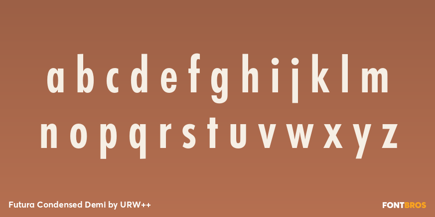 Futura Condensed Demi Font Poster #1