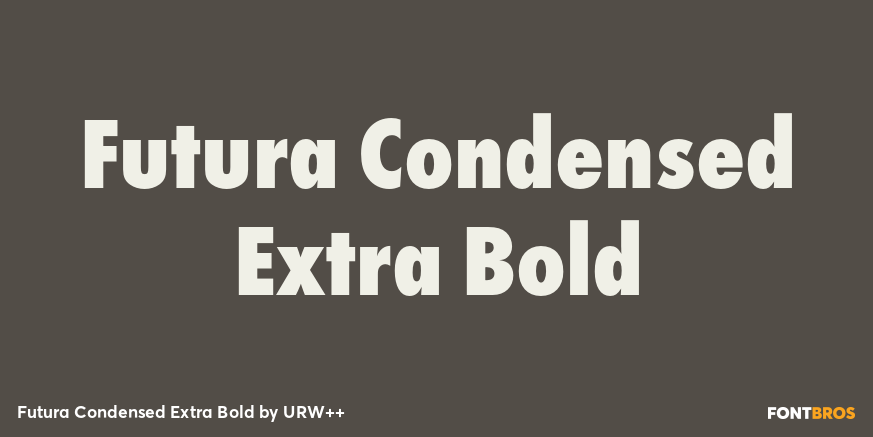 Futura Condensed Extra Bold Poster