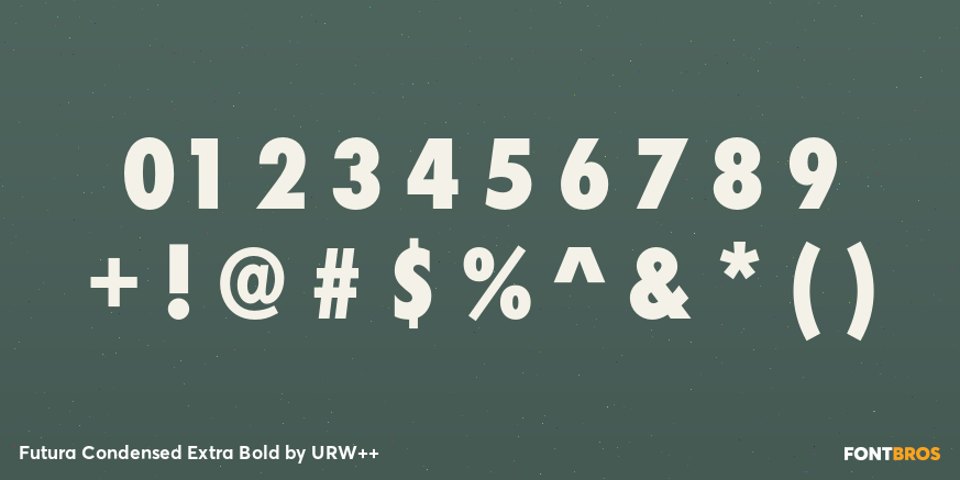 Futura Condensed Extra Bold Font Poster #1