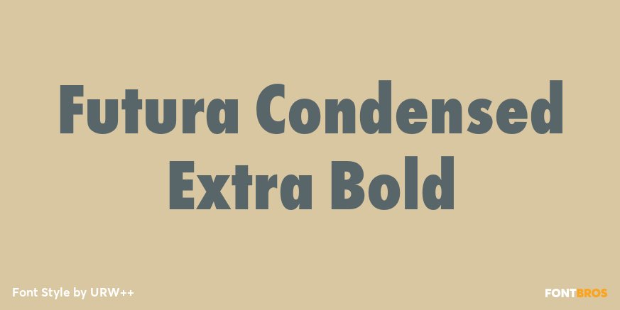 Futura Condensed Extra Bold Poster