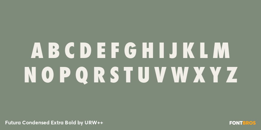 Futura Condensed Extra Bold Font Poster #2