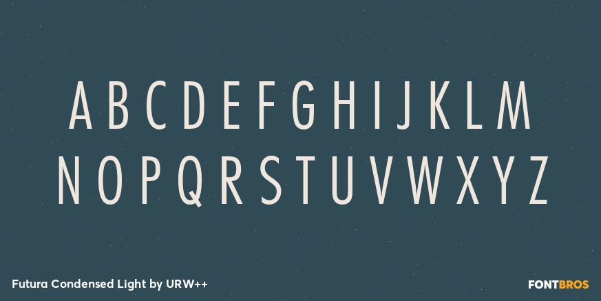 Futura Condensed Light Font Poster #2