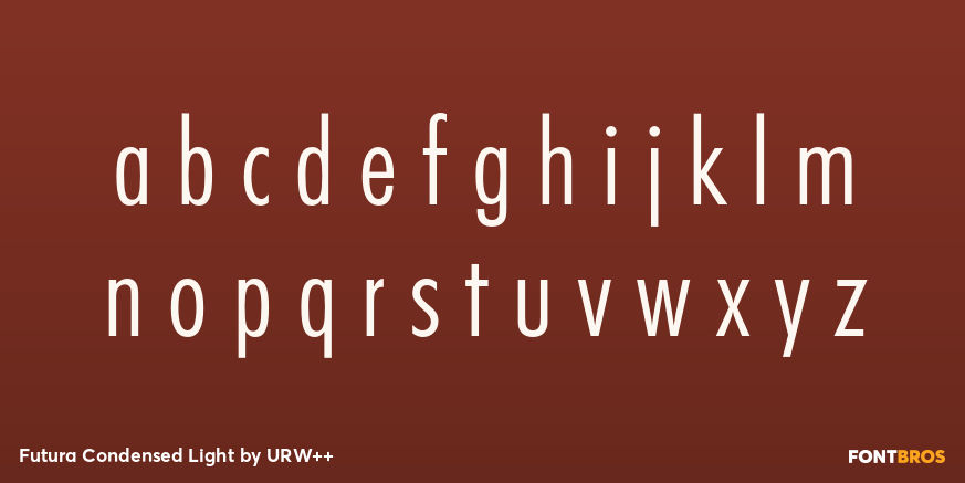 Futura Condensed Light Font Poster #3