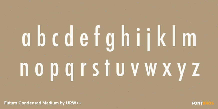 Futura Condensed Medium Font Poster #1