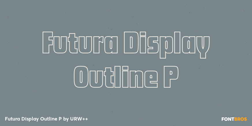 Futura Display Outline P Font Poster #1