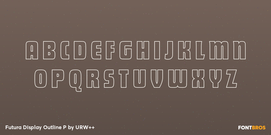 Futura Display Outline P Font Poster #2