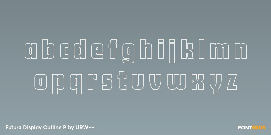 Futura Display Outline P Font Poster #3