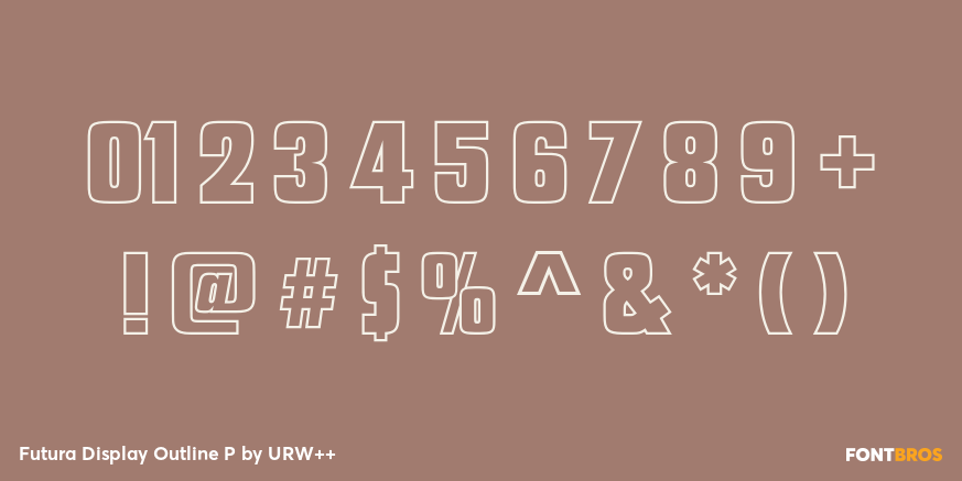 Futura Display Outline P Font Poster #4