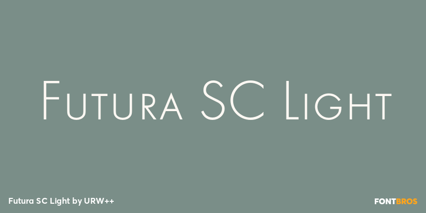 Futura SC Light Font Poster #1