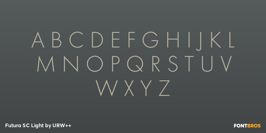 Futura SC Light Font Poster #2
