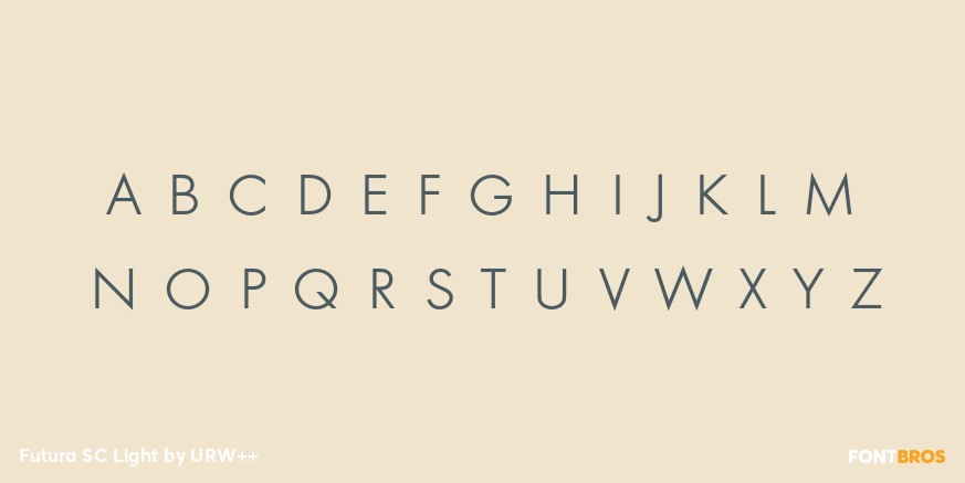 Futura SC Light Font Poster #3